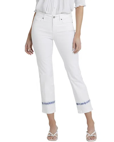 Nydj Petite Marilyn Wave Tie Dye Straight Leg Jean In White