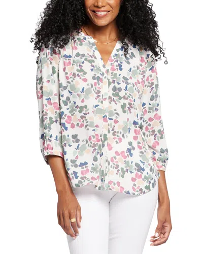 Nydj Petite Petite Pintuck Blouse In Multi