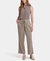 Nydj Petite Relaxed Drawstring Pull-on Pants In Brown