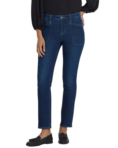 Nydj Petite Sheri Ink Skyline Slim Jean In Blue