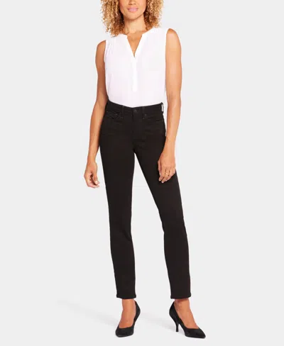 Nydj Petite Sheri Slim Pull On Jeans In Black