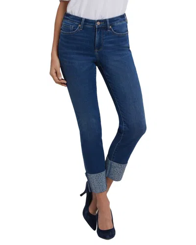 Nydj Petite Marilyn High Rise Cropped Straight Jeans In Majorca Bay In Blue