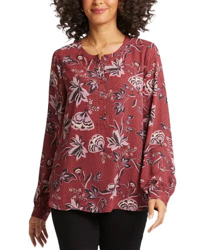 Nydj Petite Simone Blouse In Multi