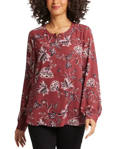 Nydj Petite Simone Blouse In Multi