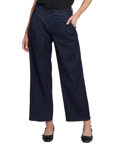 Nydj Teresa Pleated Ankle Wide Leg Jeans In Rinse