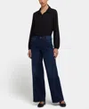 Nydj Petite Teresa Wide Leg Contoured Seam Jeans In Blue