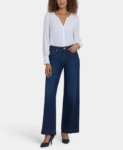 Nydj Petite Teresa Midnight Breeze Wide Leg Jean In Blue