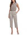 Nydj Petite Utility Straight Cropped Pants In Brown