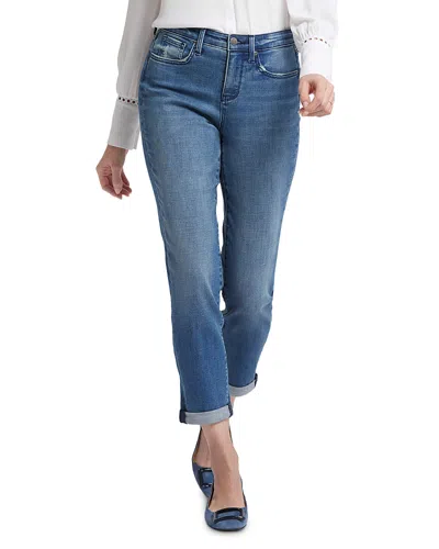 Nydj Petites Margot Girlfriend Jeans In Cascade Wave In Blue