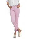 Nydj Petites Marilyn Cuffed Straight Jeans In Pink Nectar In Pink Nectar
