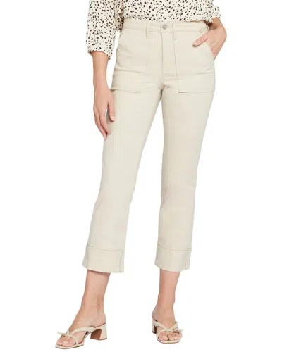 Nydj Petites Relaxed Utility Feather Straight Leg Jean In Neutral