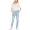 Nydj Petites Sheri Womens Cuffed Denim Ankle Jeans In Multi