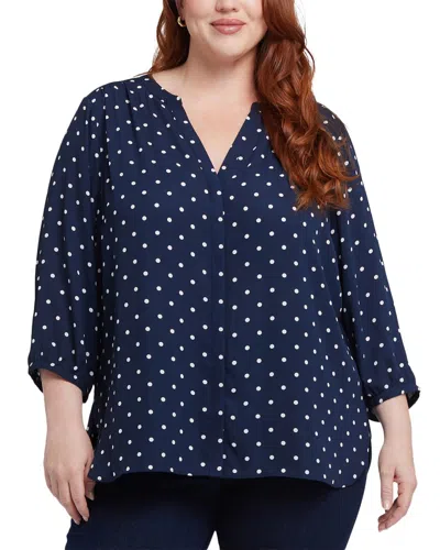 NYDJ NYDJ PLUS PINTUCK BLOUSE