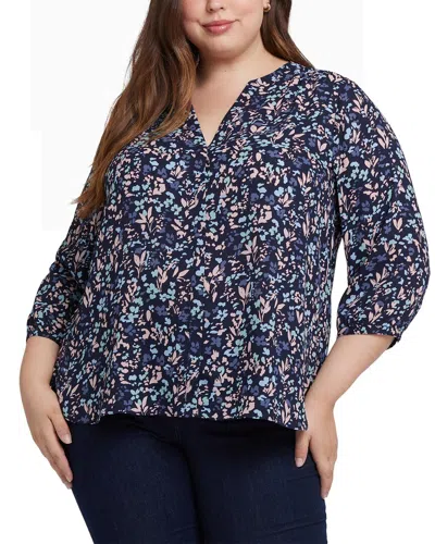 NYDJ NYDJ PLUS PINTUCK BLOUSE
