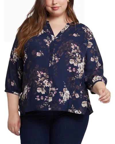 NYDJ NYDJ PLUS PINTUCK BLOUSE