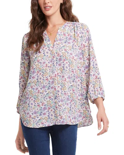 Nydj Pintuck Blouse In Purple