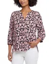 Nydj Pintuck Blouse In Pink