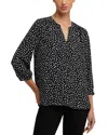 Nydj Pintuck Blouse In Black