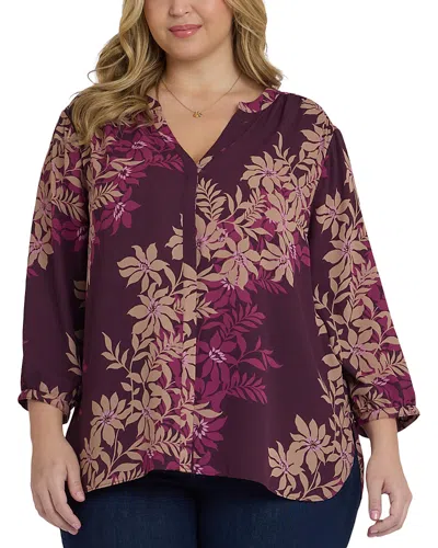 Nydj Pintuck Blouse In Multi