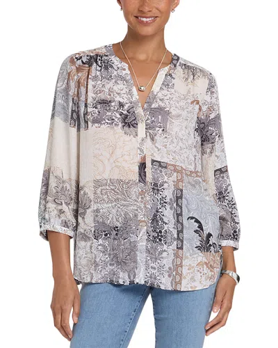 Nydj Pintuck Blouse In Multi