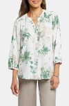 Nydj Pintuck Blouse In White