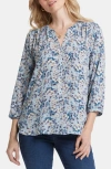 Nydj Pintuck Blouse In Alpine Valley