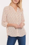 Nydj Pintuck Blouse In Bailey Dot