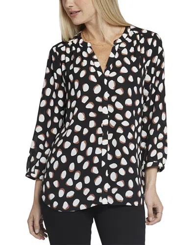 Nydj Pintuck Blouse In Black