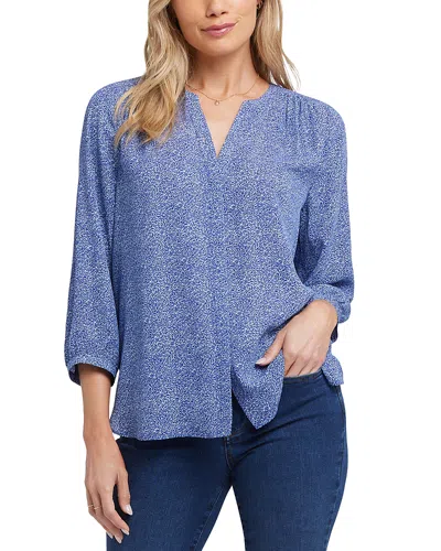 Nydj Pintuck Blouse In Blue