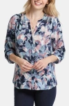 Nydj Pintuck Blouse In Cloud Nine