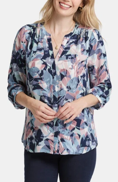 Nydj Pintuck Blouse In Cloud Nine