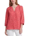 Nydj Pintuck Blouse In Fernanda Flores