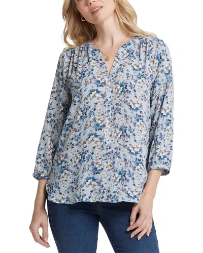 Nydj Pintuck Blouse In Green