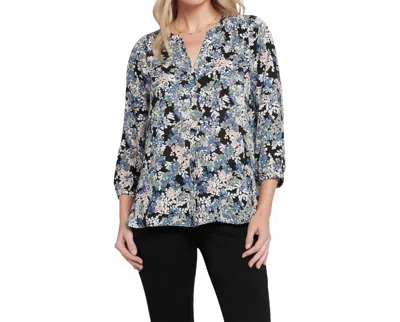 Nydj Pintuck Blouse In Livadia In Gray