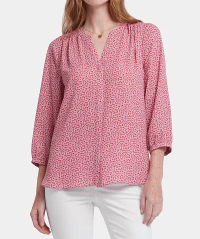 Nydj Pintuck Blouse In Pamplona In Pink