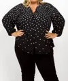 Nydj Pintuck Blouse In Percy Dot In Multi