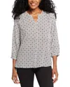 Nydj Pintuck Blouse In Thalia In Multi