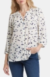 Nydj Pintuck Blouse In Iris Buds