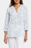 Nydj Pintuck Back Yoke Top In Leyla Dots