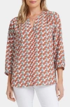 Nydj Pintuck Blouse In Liliana Geo