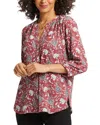 Nydj Pintuck Blouse In Multi