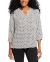 Nydj Pintuck Blouse In Thalia In Multi