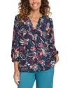 Nydj Pintuck Blouse In Multi