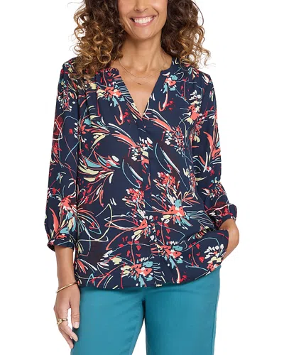 Nydj Pintuck Blouse In Multi