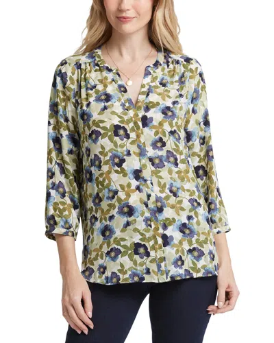 Nydj Pintuck Blouse In Multi