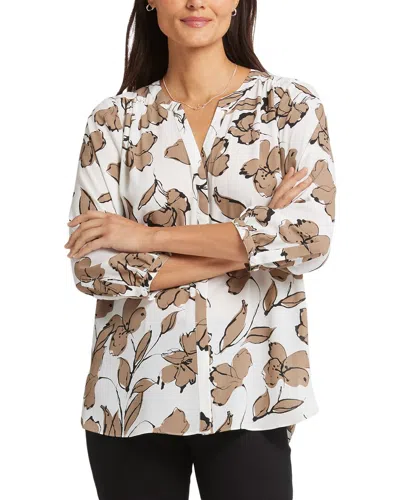 Nydj Pintuck Blouse In Transparent
