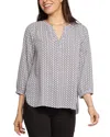 Nydj Pintuck Blouse In Multi