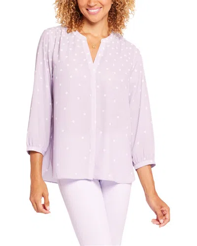 Nydj Pintuck Blouse In Pink