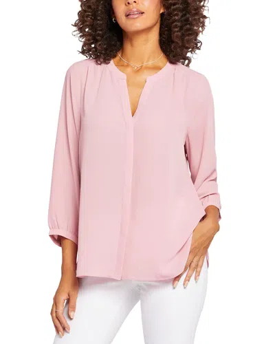 Nydj Pintuck Blouse In Pink