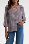 Nydj Pintuck Blouse In Pinnacle Vista
